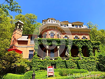 The Harry Packer Mansion in Jim Thorpe Editorial Stock Photo